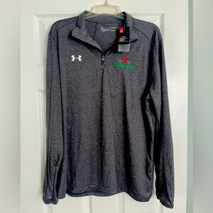 Under Armour NWT size XL HEATGEAR Heineken grey lightweight pullover 1/4 zip
